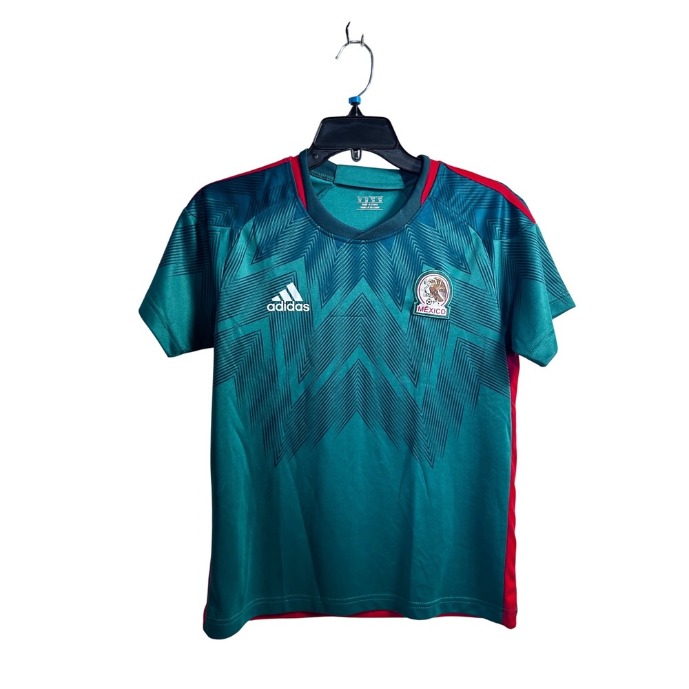 Adidas Mexico Soccer Jersey 28 Green Zig Zag FMF El Tri Men